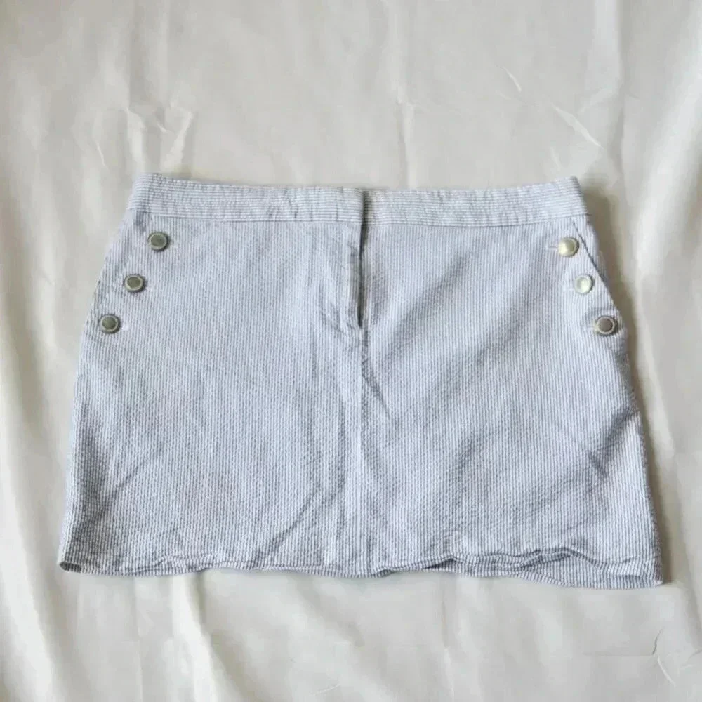 J.CREW Black & White Mini Skirt with Stripes Size 12